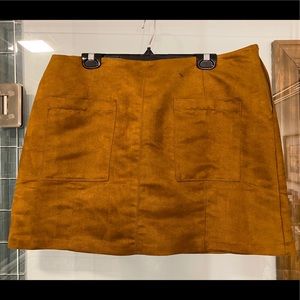 Faux suede skirt
